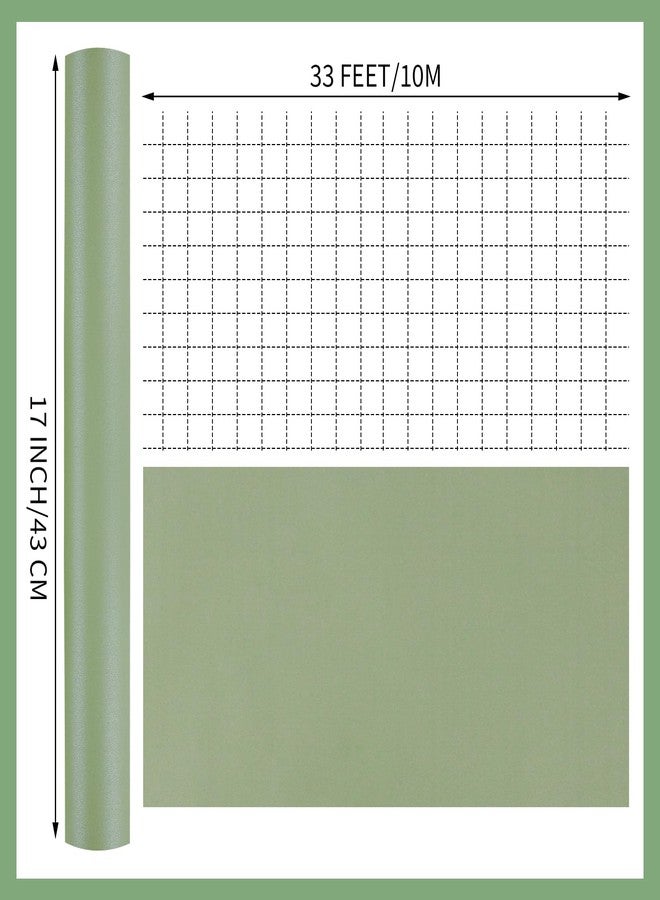 woric Wrapping Paper Roll 17 In X 33 Ft Sage Green Wrapping Paper Green Gift Wrap for Baby Shower, Wedding, Birthday, Valentine's Day, Holiday - Image 2